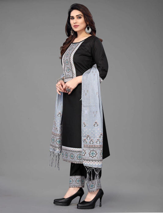 TRENDY DUPATTA SETS FOR WOMEN'S AND GIRLS WITH KURTA & BOTTOM