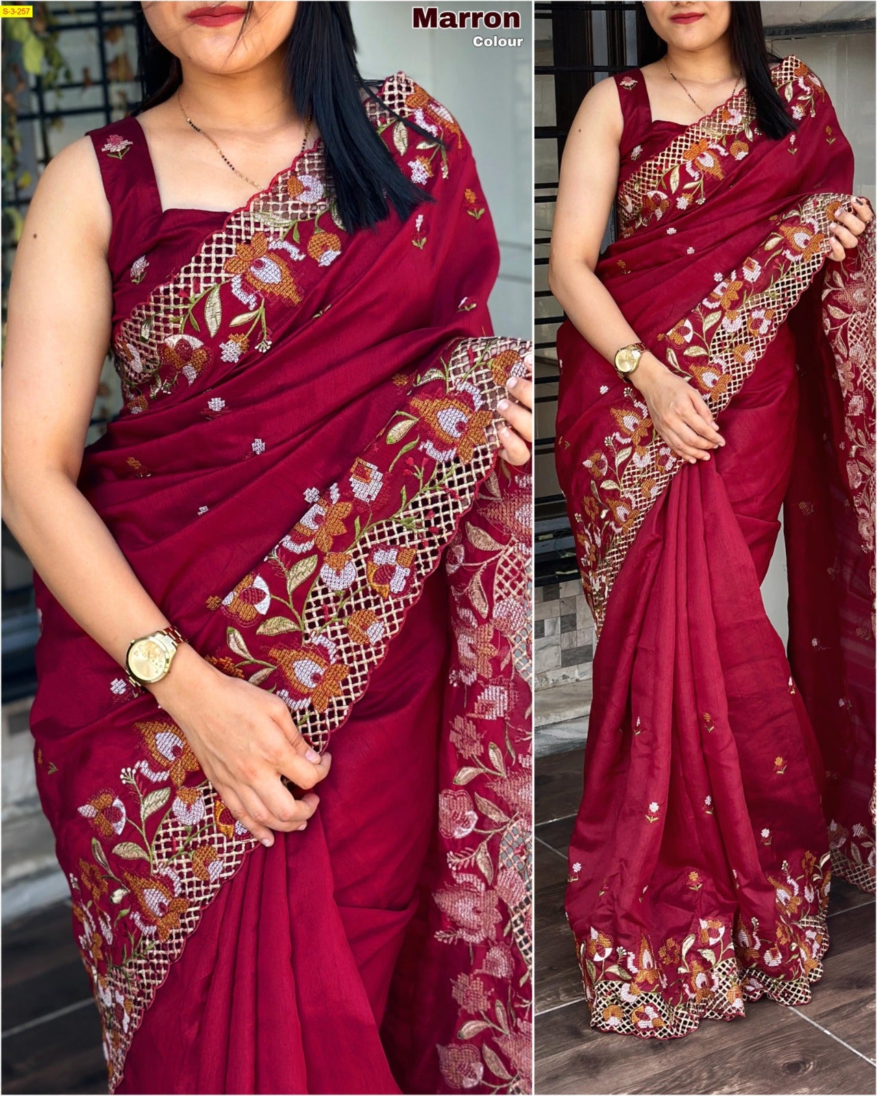 Visca Slub Silk Sarees