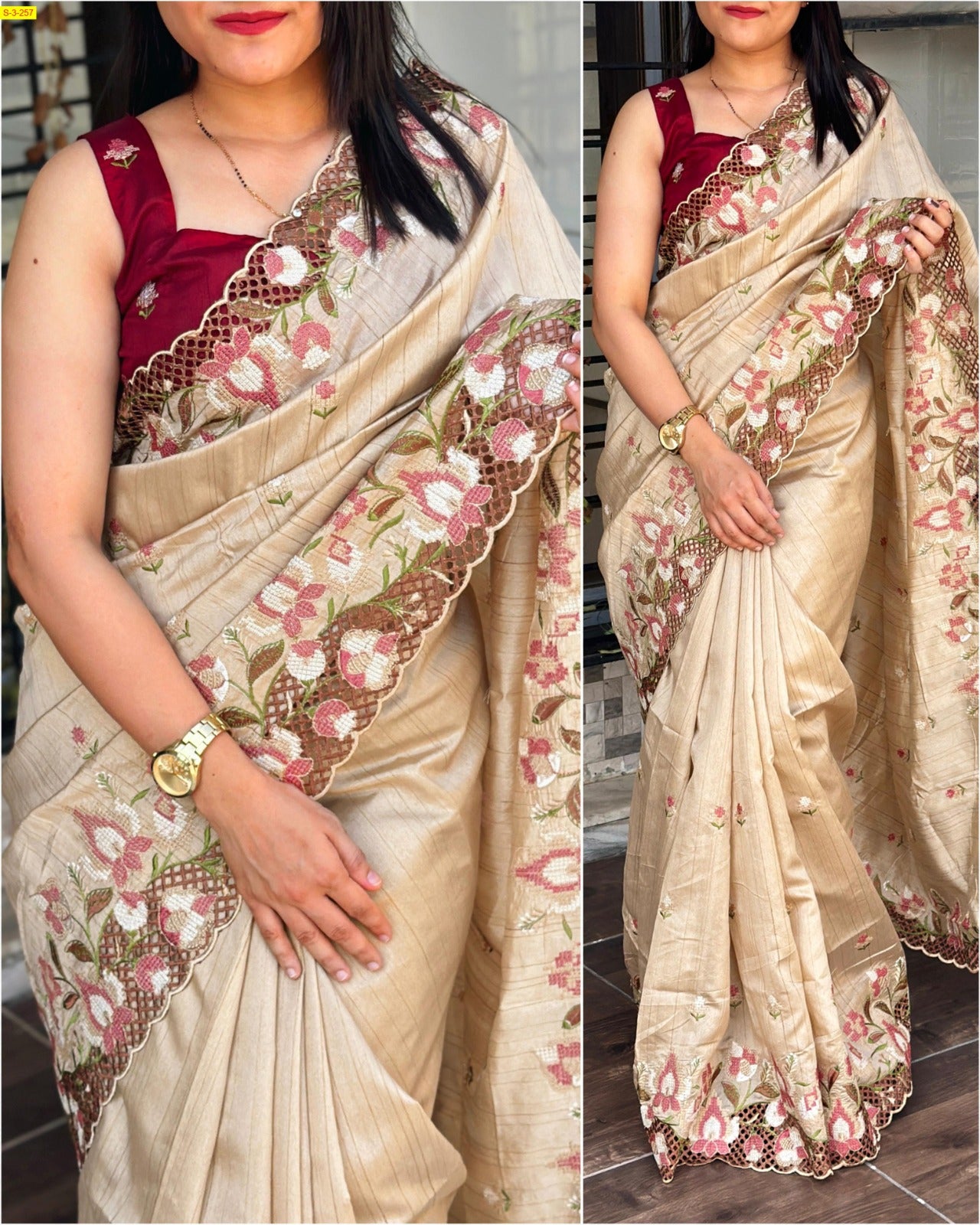 Visca Slub Silk Sarees