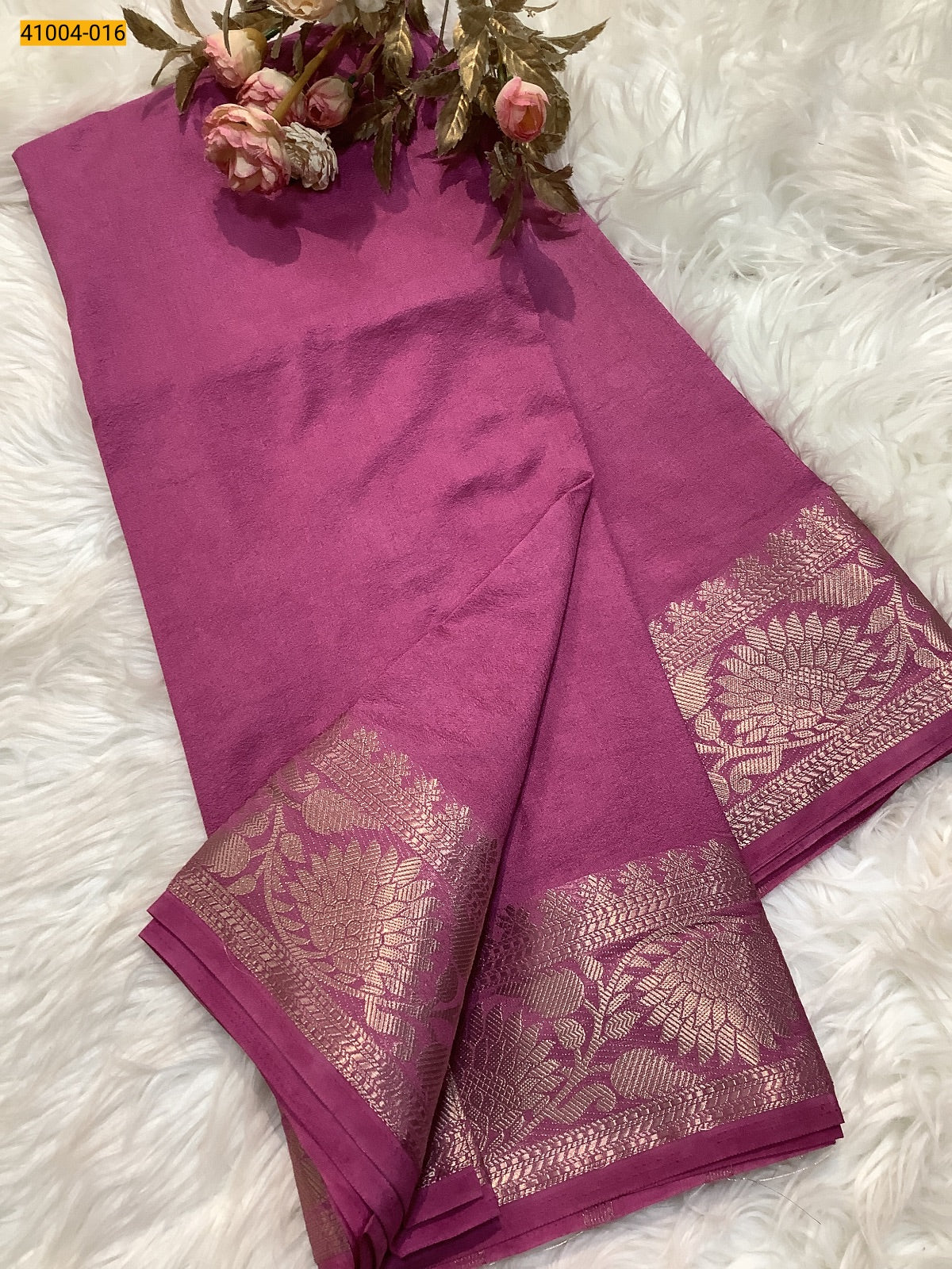 Viscose Warm Crepe Silk Saree