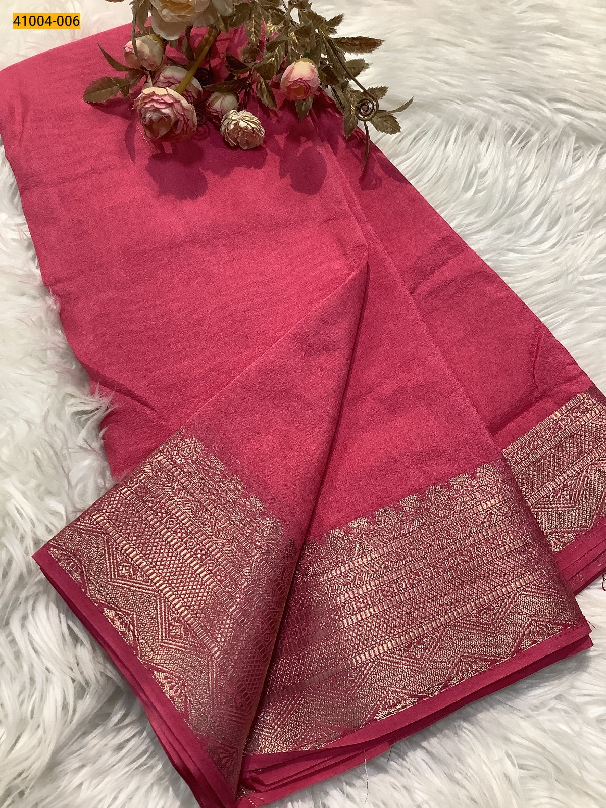 Viscose Warm Crepe Silk Saree