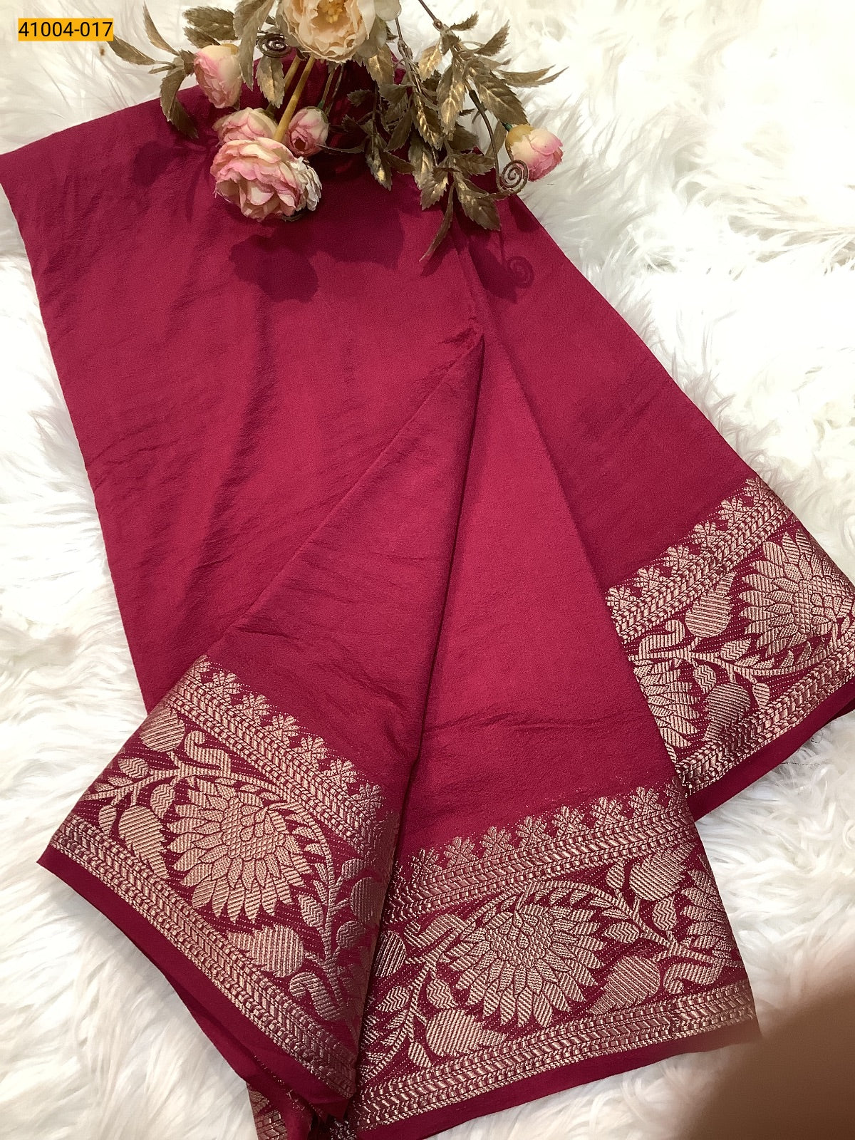 Viscose Warm Crepe Silk Saree