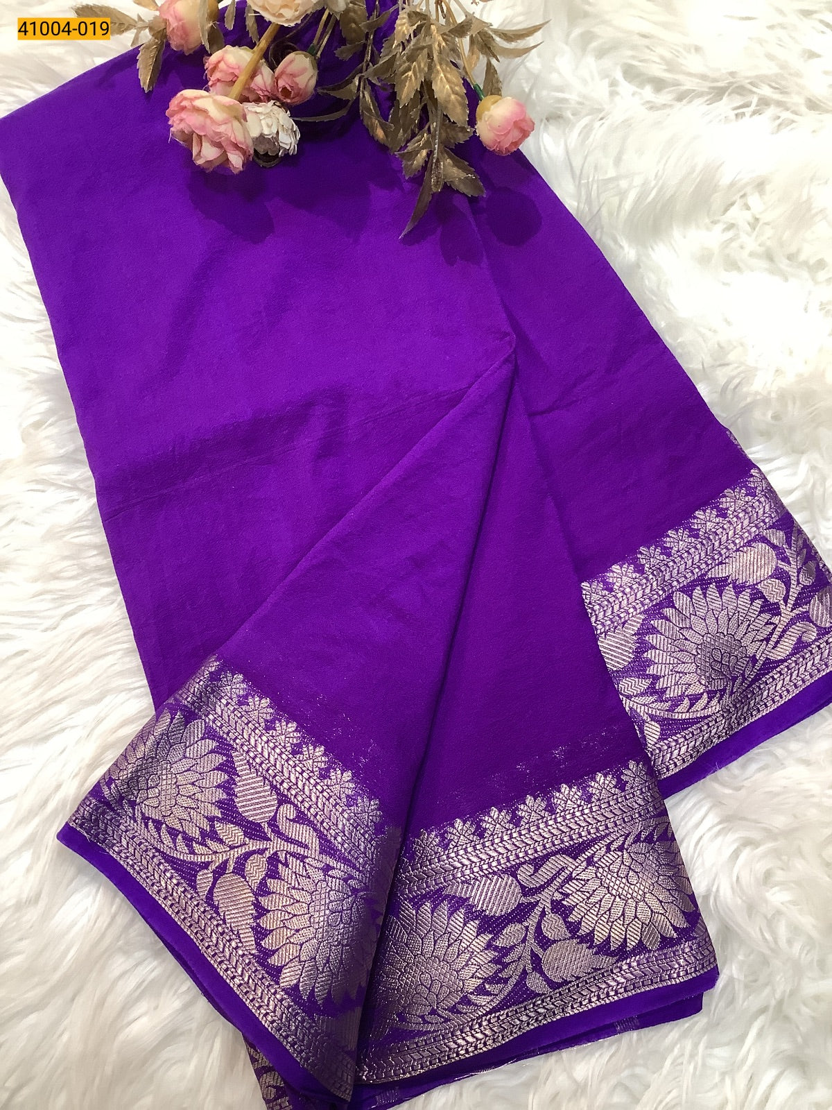 Viscose Warm Crepe Silk Saree